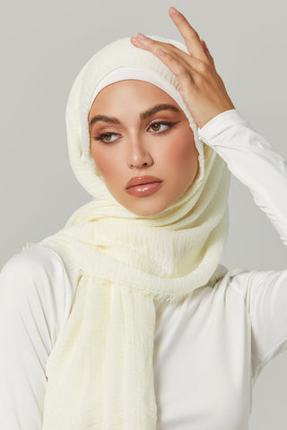 Soft Crinkle Hijabs- Butter
