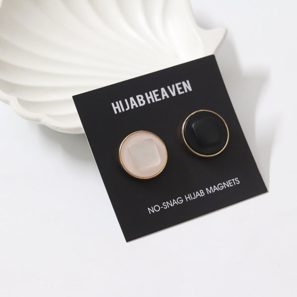 Marble Hijab Magnet Pins - Set Of 2