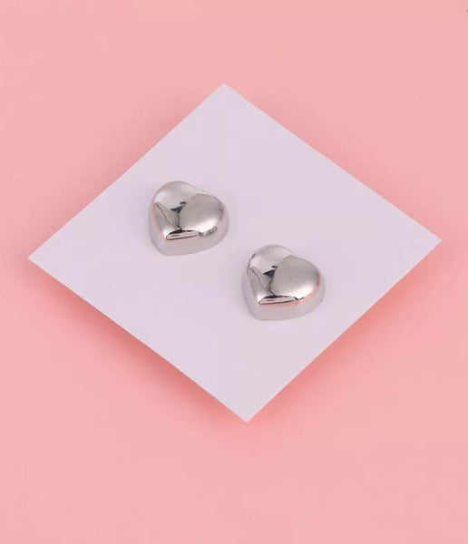 Heart Metallic Pins - Set Of 2