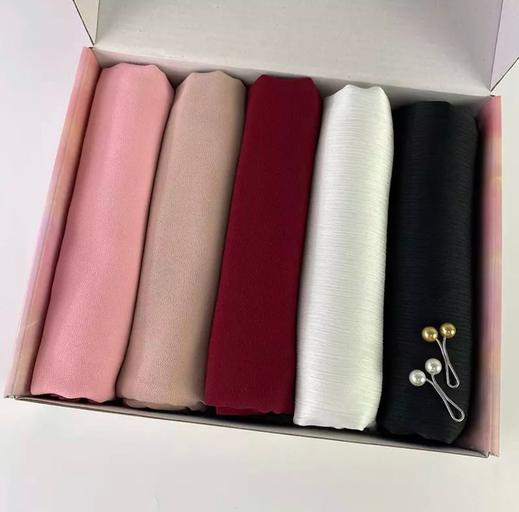 Georgette + Silk Hijab Box
