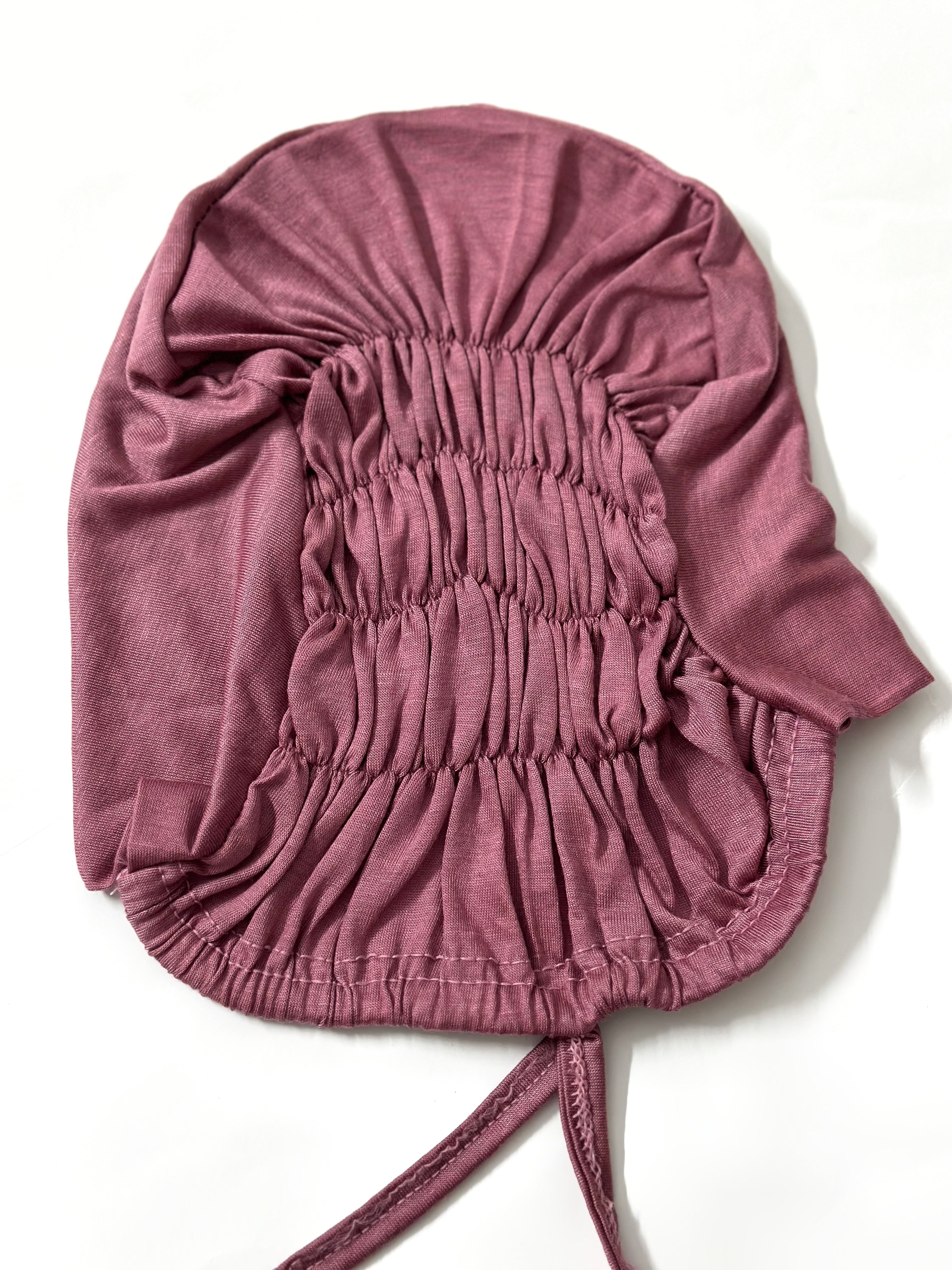 Essential Ruched Hijab Cap - Sugar Mauve