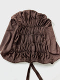 Essential Ruched Hijab Cap - Nutella
