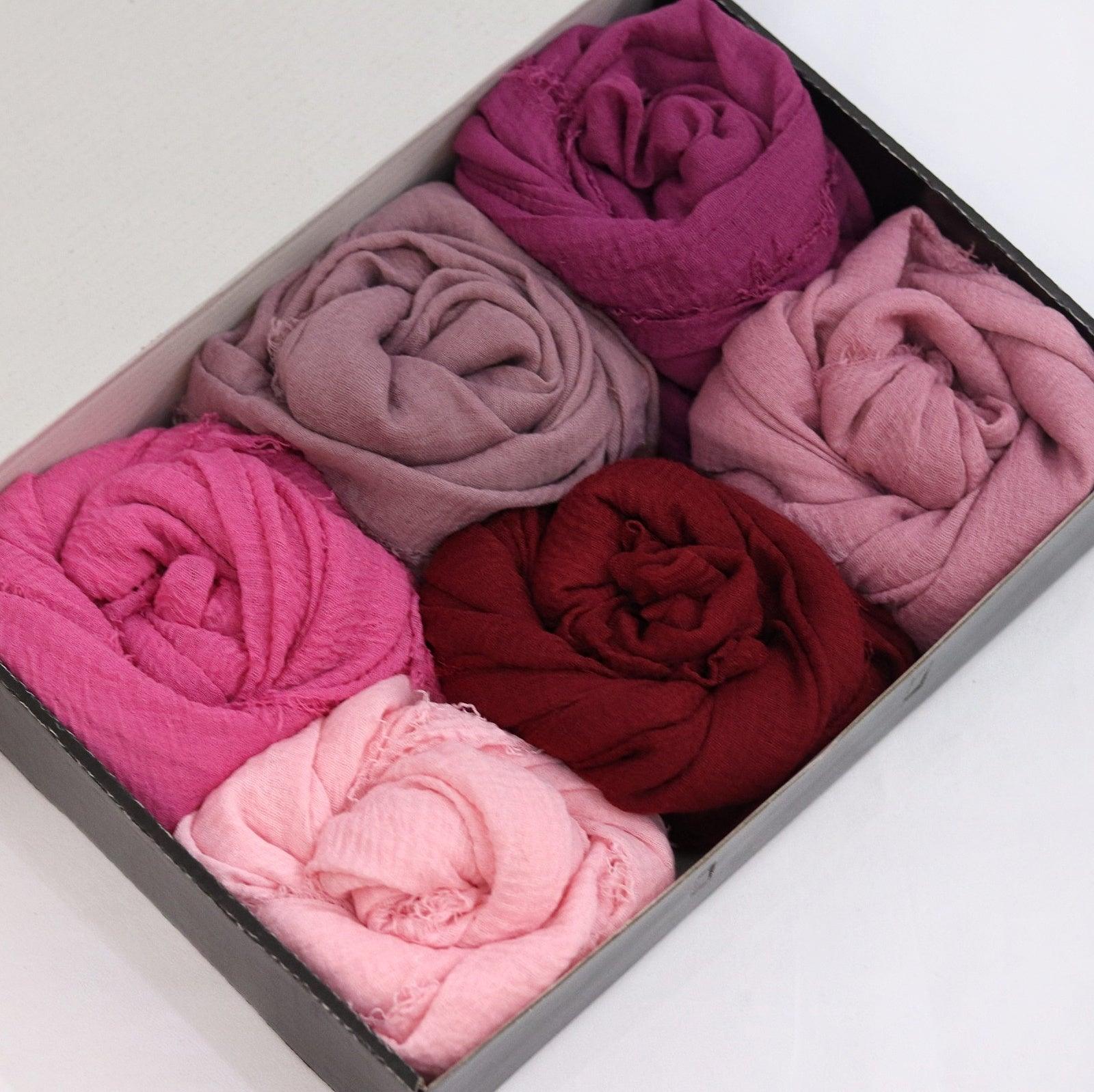 Crinkle Lawn Hijab Box - Flower Bouquet