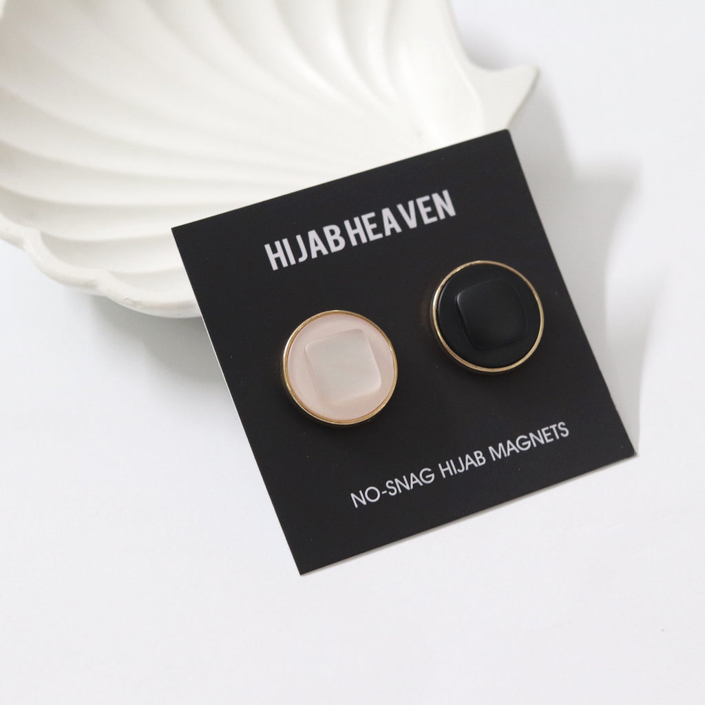Marble Hijab Magnet Pins - Set Of 2