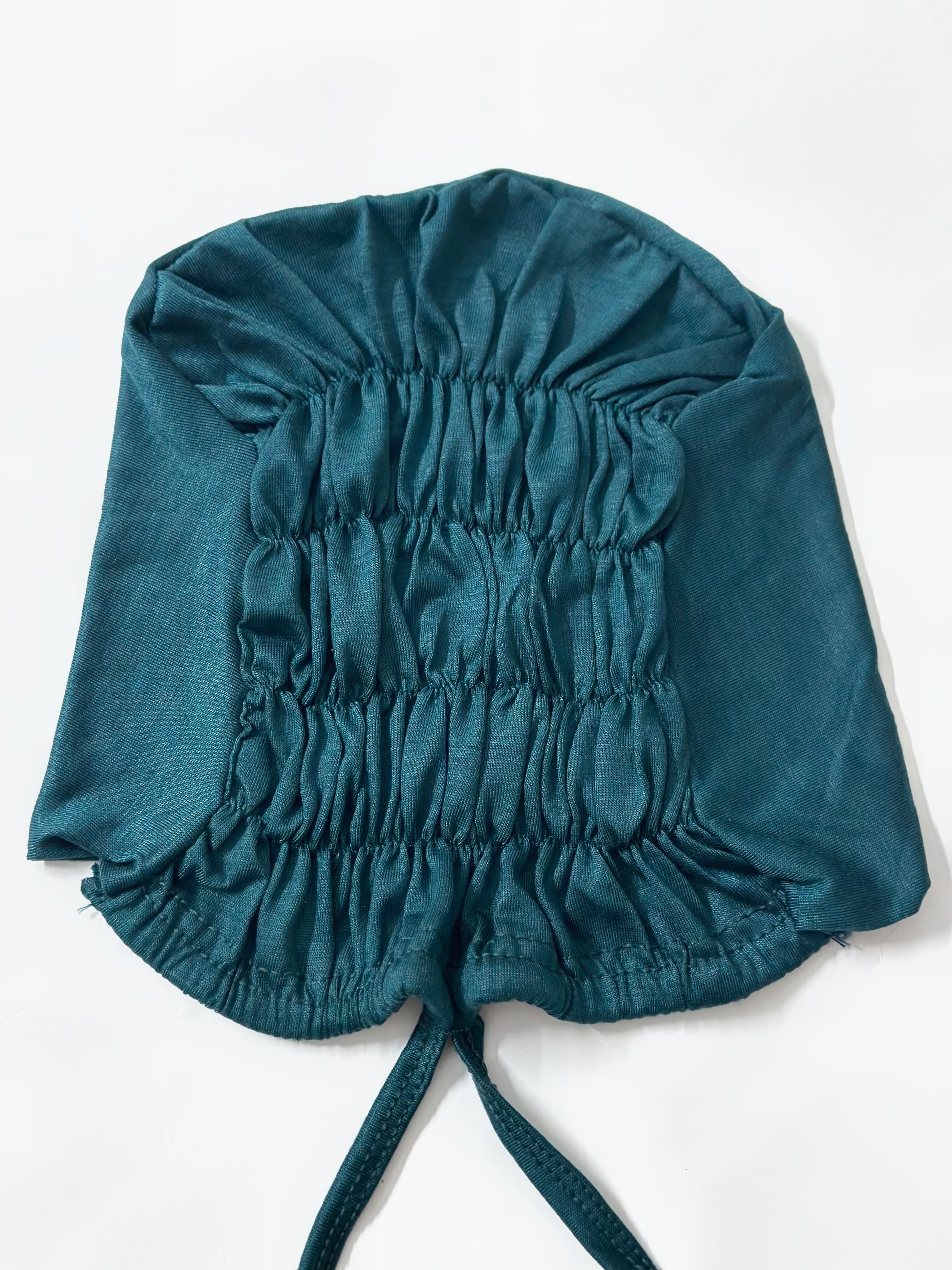 Essential Ruched Hijab Cap - Teal