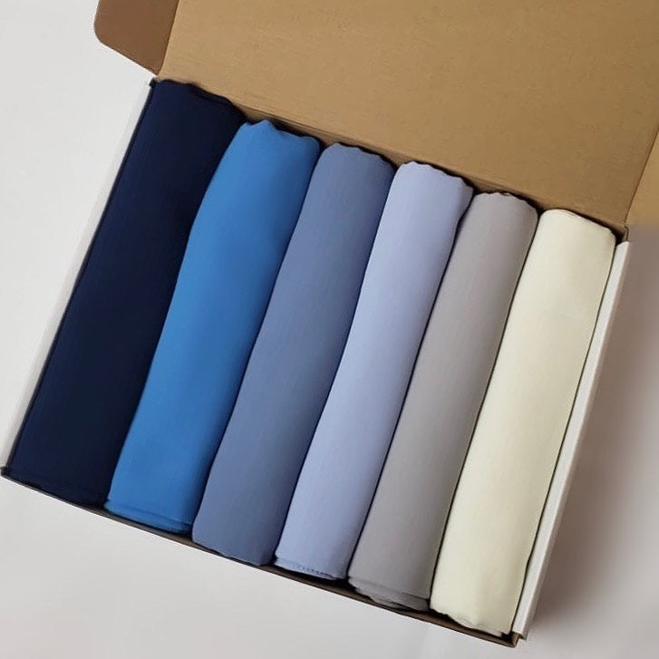 Georgette Hijab Box - Blueberry