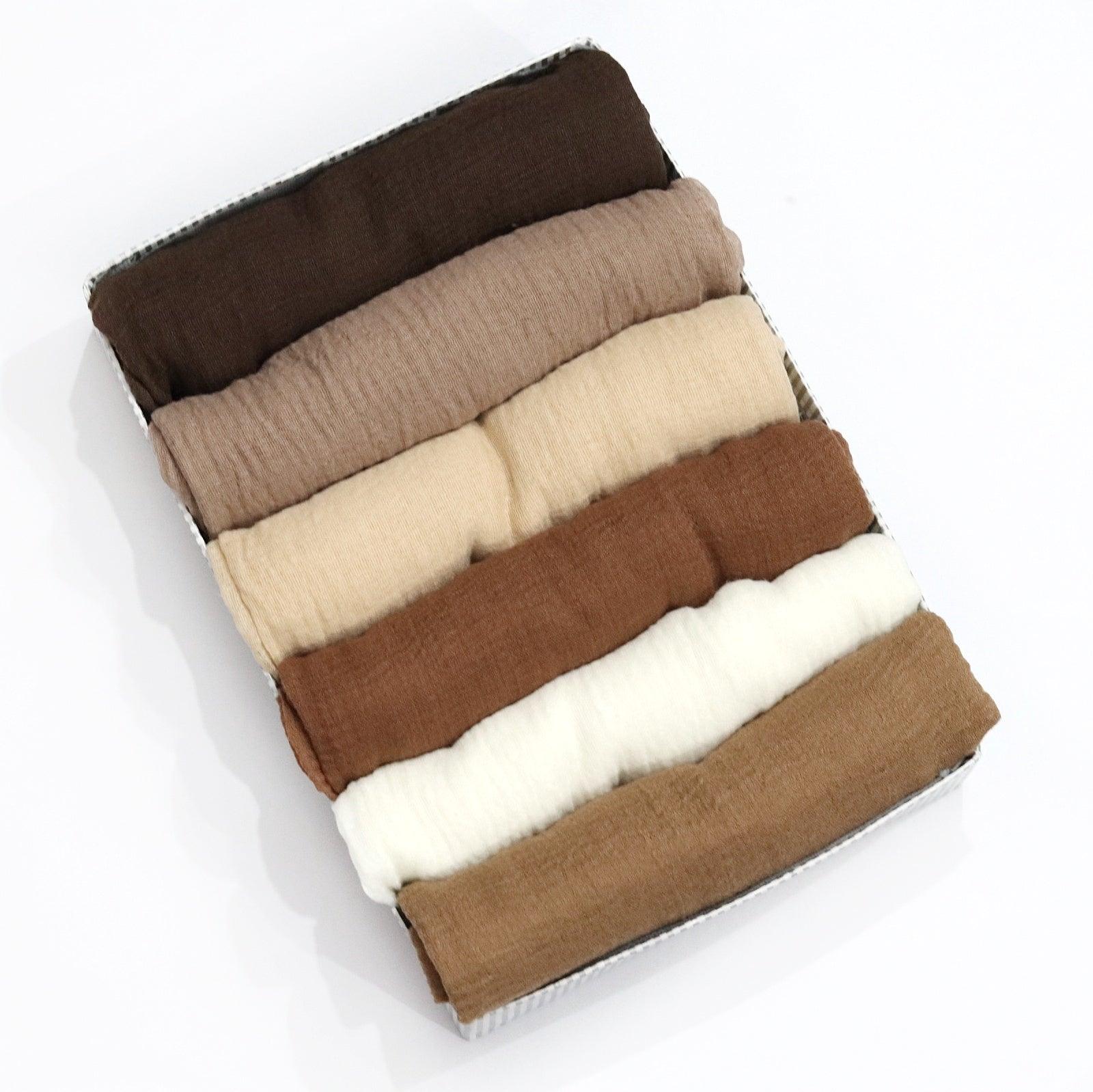 Crinkle Lawn Hijab Box -  Earthy Tones