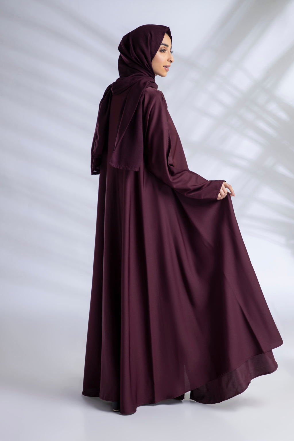Premium Everyday Abaya + Hijab Set - Mulberry