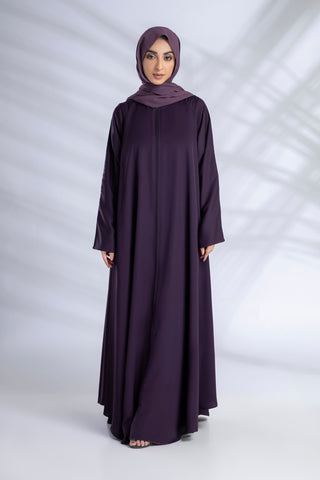 Premium Everyday Abaya Set - Dark Purple