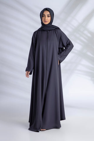 Premium Everyday Abaya Set - Charcoal