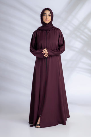 Premium Everyday Abaya Set - Mulberry
