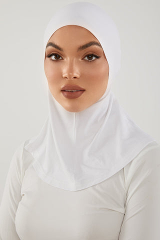 Neck Cover Hijab Caps - White