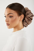 Satin Hijab Scrunchie- Taupe